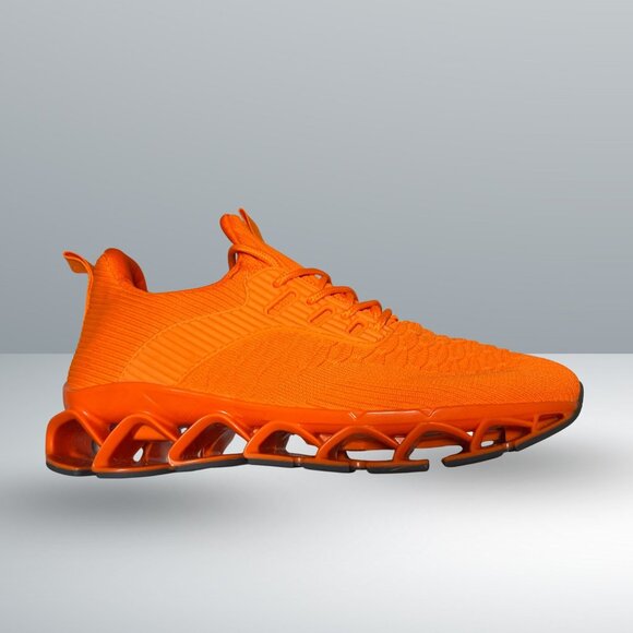 NEW Orange Mesh Lightweight Breathable Trainers Size 7 - Picture 5 of 8